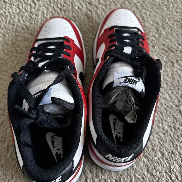 Nike By You Dunk Low Chicago Red Black White FN0569-900 - Men's Size 9 - Picture 3 of 6